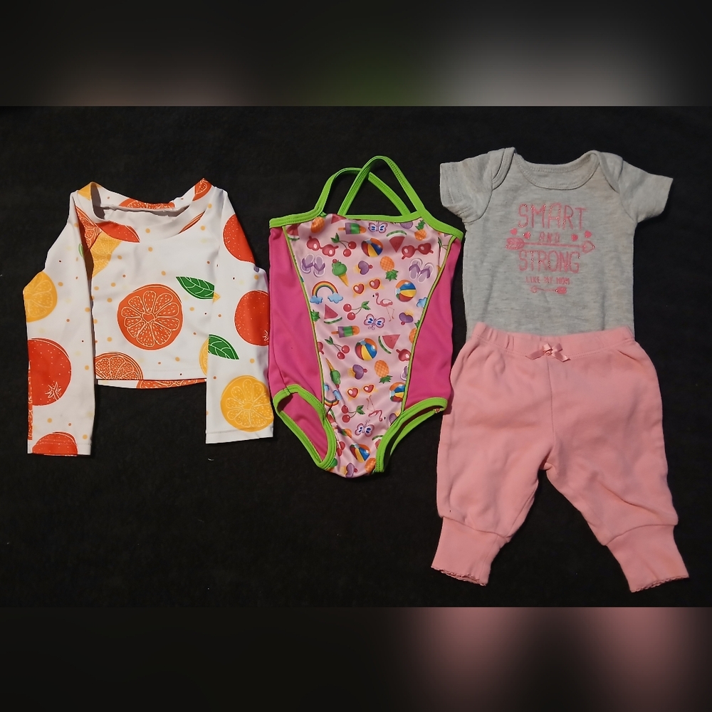 3 Piece Girl Swim And Matching Set